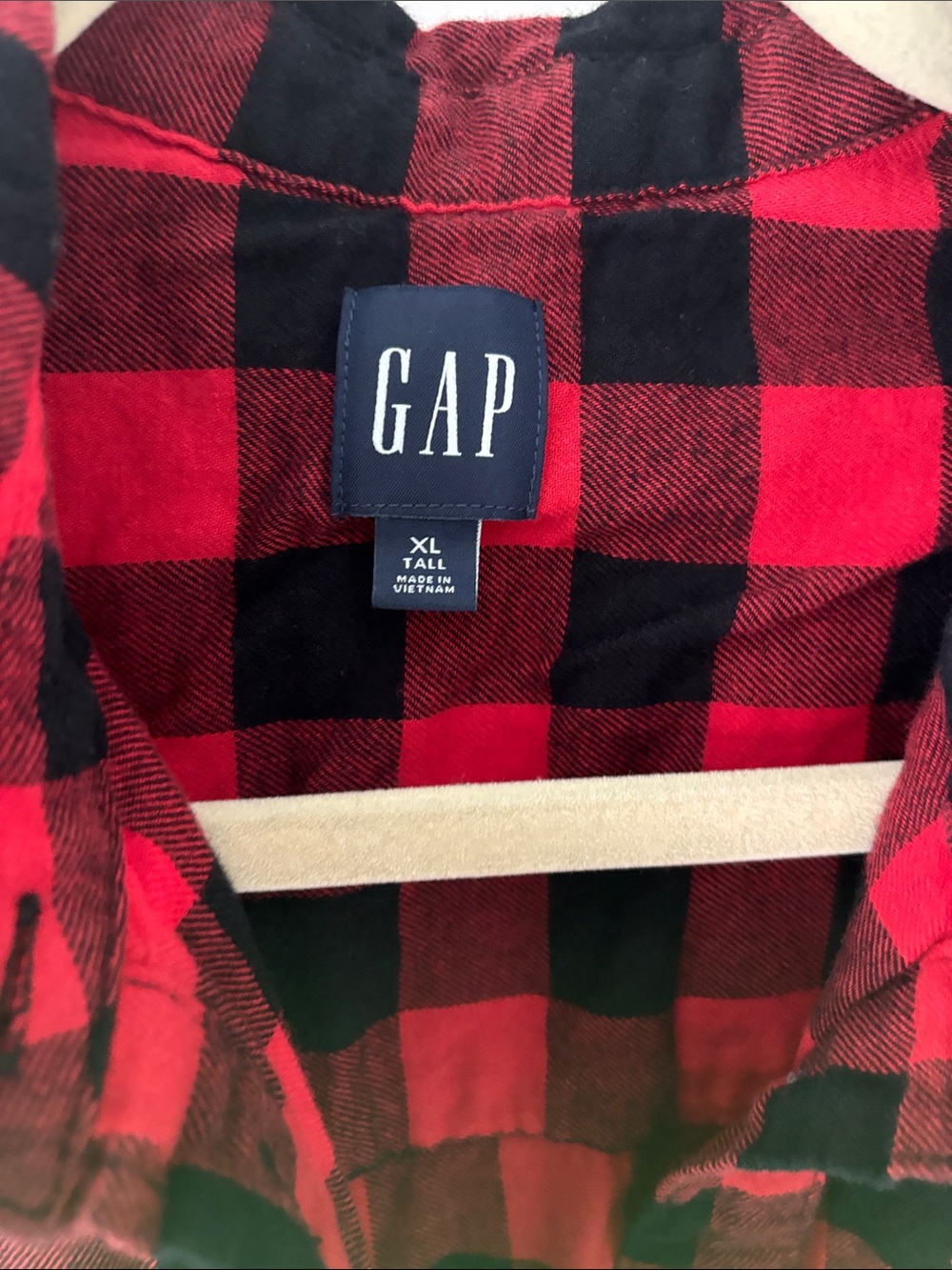 GAP & Old navy Red Plaid Button-Front dress size xl - Picture 2 of 7